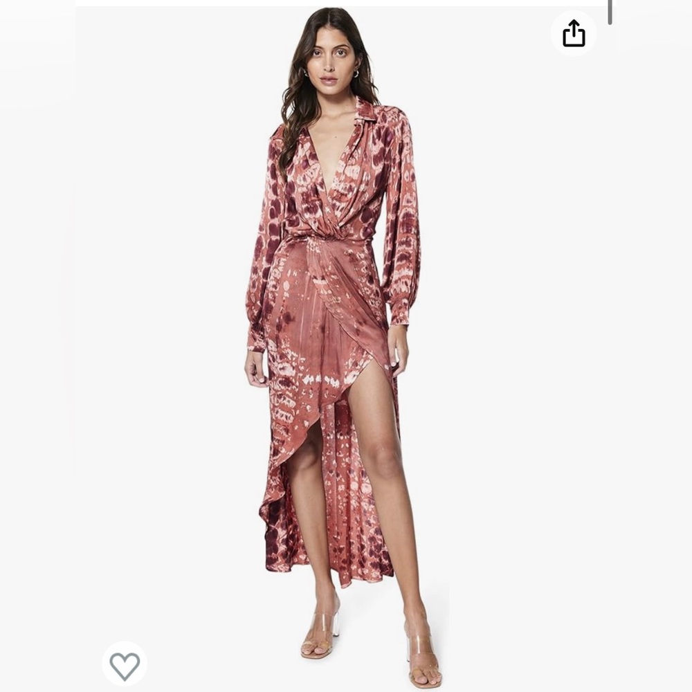 Young Fabulous and Broke Siren Shirtdress Tie Dye Plunge - Picture 4 of 4
